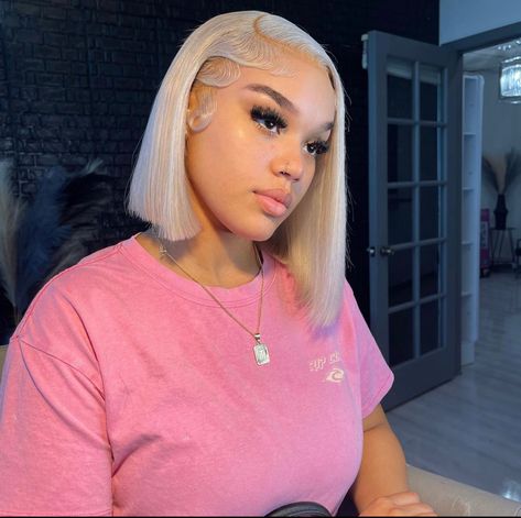 Blonde Bob Wig, Bob Cut Wigs, Blonde Bob Hairstyles, Human Hair Wigs Blonde, Goddess Braids Hairstyles, Bob Lace Front Wigs, Frontal Hairstyles, Hair Ponytail Styles, Blonde Bobs