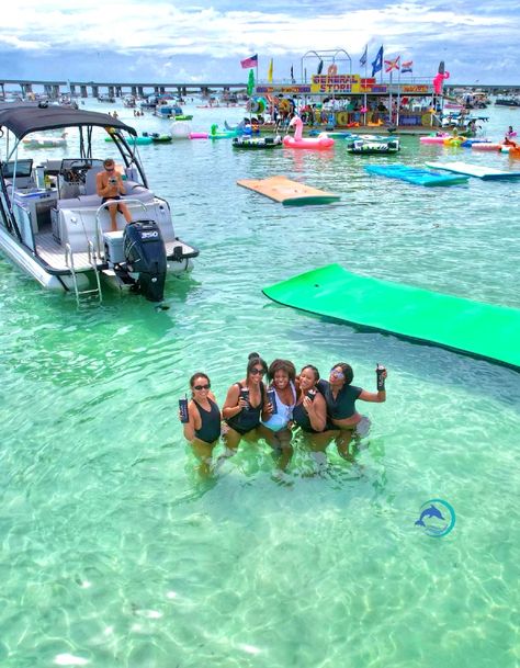 Crab Island Luxury Adventures – Your Passport to Paradise Best Pontoon Boats, Crab Island, Barbie Bachelorette, Bachelorette Party Itinerary, Okaloosa Island, Awesome Bachelorette Party, Beach Bachelorette, Fort Walton Beach, Rosemary Beach