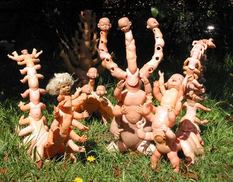 The Human Centipede, Carpathian Forest, Creepy Baby Dolls, Human Doll, Creepy Decor, Halloween Creepy, Plastic Babies, Weird Images, Yumeko Jabami