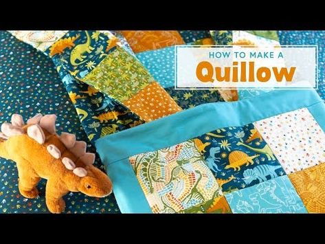 How to Make a Quillow - Free Pattern Download | Shabby Fabrics Shabby Fabrics Free Pattern, Flurry Quilt Pattern, Quillow Pattern, Unicorn Panel Quilts, Dinosaur Fabric, Free Pattern Download, Service Projects, Quilt Sewing Patterns, Shabby Fabrics