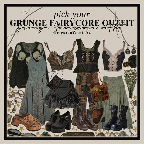 Fairy Grunge Outfit, Casual Attire For Women, Grunge Fairy, Outfit Collage, Swaggy Outfits, Hippie Outfits, Soft Grunge, Really Cute Outfits, Fairy Core