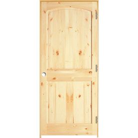 Reliabilt Brown/Unfinished 2-Panel Arch Top Solid Core Wood Pine Single Prehung Door (Common: 28-In X 80-In; Actual: 29. Knotty Pine Doors, Pine Interior Doors, Craftsman Door, Prehung Interior Doors, Pine Doors, Contemporary Doors, Prehung Doors, Knotty Pine, Sound Control