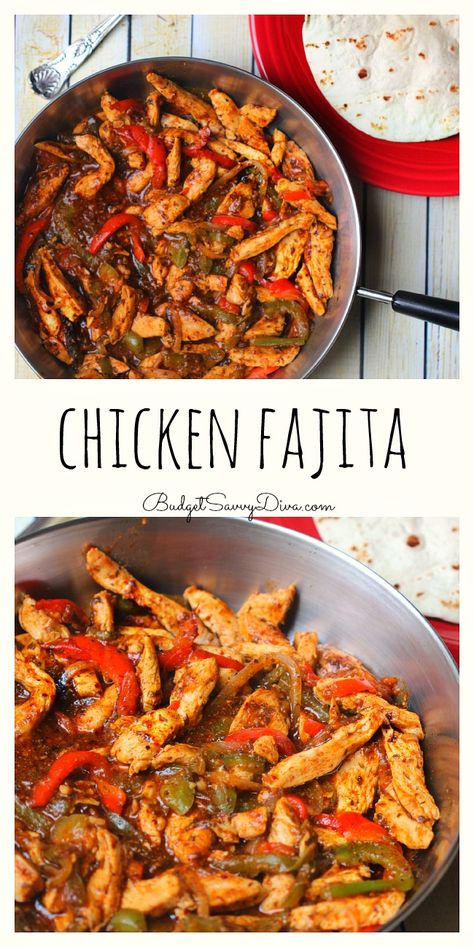 This is THE BEST Chicken Fajita Recipe EVER! My family cannot wait till I make it again - done in UNDER 30 minutes - Must make weekday meal - Chicken Fajita Recipe Best Chicken Fajita Recipe, Fajita Recipes, Mexican Brunch, Chicken Fajita Recipe, Recipes Authentic, Chicken Fajita, Fajita Recipe, Weekday Meals, Food Babe