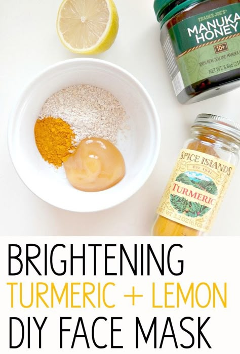 Glowing Skin Series: Brightening Turmeric + Lemon DIY Face Mask » The Glowing Fridge Honey For Acne, Lemon Diy, Lemon Face Mask, Brightening Face Mask, Turmeric Face Mask, Skin Care Routine For 20s, Tumeric Face Mask, Brightening Mask, Face Mask Recipe