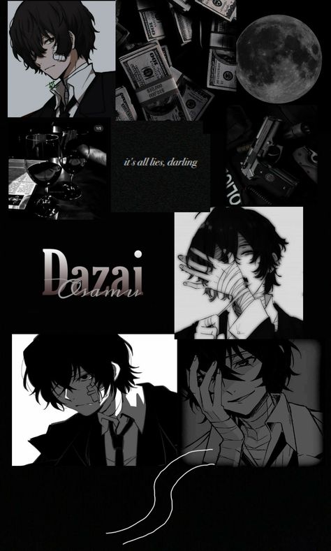 black aesthetic - bsd ♟🕳 Dazai Osamu Aesthetic Wallpaper, Dazai Osamu Aesthetic, Bungou Stray Dogs Wallpaper, Anime Lock Screen Wallpapers, Scrapbook Printing, Face Drawing Reference, Bungou Stray Dogs Characters, Dazai Bungou Stray Dogs, Anime Decor