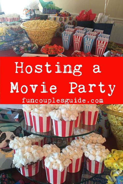 Ideas for hosting an outdoor or indoor movie party.  Food, snacks, and popcorn.  Unique theme ideas for different family, kid, scary, or romantic comedy.   Also unique ideas for favors and games to play at your home movie night party.  Have a seat and enjoy the show! Indoor Movie Party, Movie Party Food, Movie Night Party Food, Indoor Movie Night Party, Movie Party Snacks, Party Food Snacks, Ladies Movie Night, Movie Night Seating, Movie Night Party Ideas