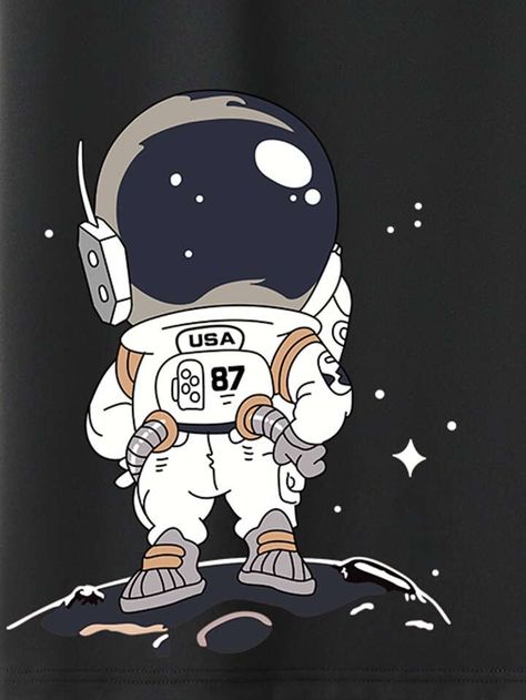 Manfinity Hypemode Men Astronaut & Letter Graphic Tee | SHEIN USA Drop Shoulder T Shirt, Mens Hoodies Casual, Space Tee, Dragon Ball Wallpaper Iphone, Astronaut Wallpaper, T Shirt Logo Design, Bear Coloring Pages, Shirt Logo Design, Naruto Drawings