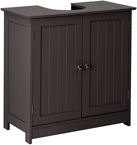 Storage For Pedestal Sink, Small Bath Sink, Under Sink Storage Bathroom, Pedestal Sink Cabinet, Under Sink Cabinet Bathroom, Espresso Bathroom Vanity, Pedestal Sink Storage, Traditional Bathroom Cabinets, Bathroom Space Saver