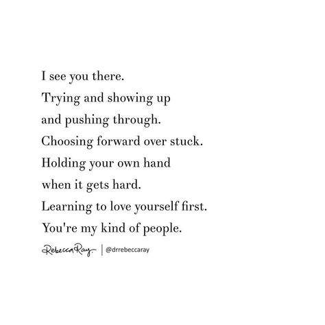 I see you there. Trying and showing up and pushing through. Choosing forward over stuck. Holding your own hand when it gets hard. Learning to love yourself first. You're my kind of people. Instagram photo by @happihabits Youll Be Okay, Cleanse Spiritual, Be Okay Quotes, You'll Be Okay, Okay Quotes, Hope Light, My Kind Of People, Spiritual Transformation, Learning To Love Yourself