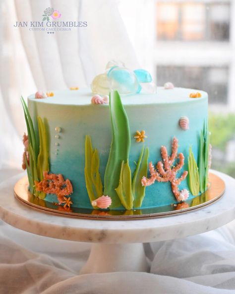 Water Cakes, Square Cake Design, Octonauts Cake, Octonauts Birthday Party, Octonauts Party, Sea Cake, Charlotte Cake, Animal Theme Birthday, Ocean Cakes