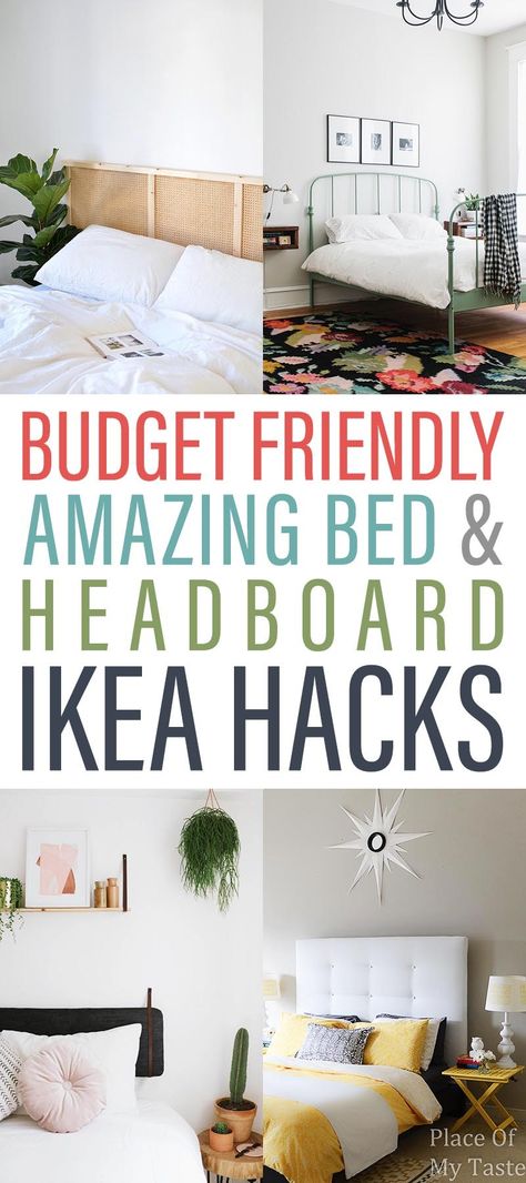 Budget Friendly Amazing Bed and Headboard IKEA Hacks  #HeadBoards #DIYHeadBoards #IKEAHeadBoardHacks #IKEAHacks #IKEA Ikea Bed Headboard Hack, Ikea Bed Hack Headboard, Diy Ikea Headboard, Ikea Hack Headboard, Headboard Ikea Hack, Ikea Hack Lit, Bed Frame Hack, Classy Headboard, Ikea Headboard Hack