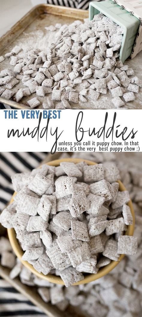 Best Puppy Chow, Muddy Buddy Recipe, Chocolate Muddy Buddies, Puppy Chow Snack, Chex Mix Muddy Buddies, Chex Mix Recipes Original, Puppy Chow Chex Mix Recipe, Puppy Chow Recipe, Chex Mix Puppy Chow