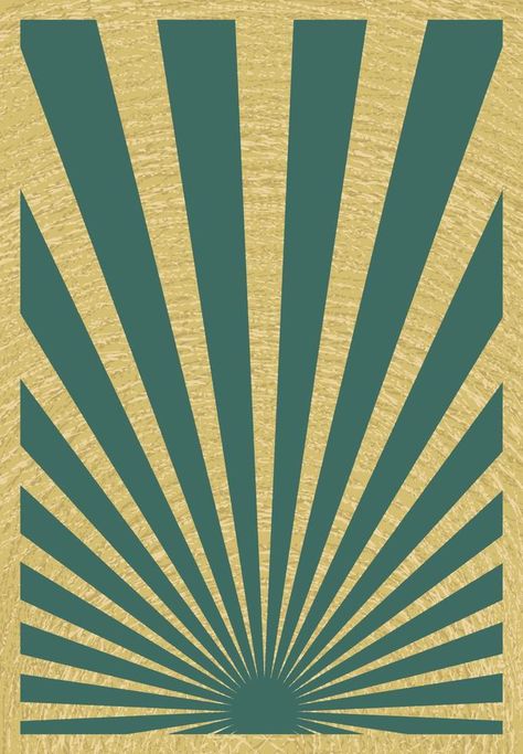 Vintage Green and Gold Sunburst Stripes Poster Template With Rays Centered at the Bottom, Holiday Background. Retro Inspired Grunge Sun Bursts, Vertical Artwork Retro Green Background, Vertical Artwork, Background Retro, Studio App, Vector Texture, Gold Sunburst, Story Insta, Canvas Learning, Green Retro