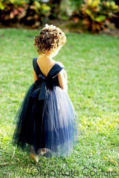 Navy Tulle Dress, Champagne Flower Girl Dresses, Navy Blue Flower Girl Dresses, Fall Flower Girl Dresses, Navy Flower Girl, Flower Girl Dresses Navy, Champagne Flower Girl, Flower Girl Outfits, Flower Girl Ideas