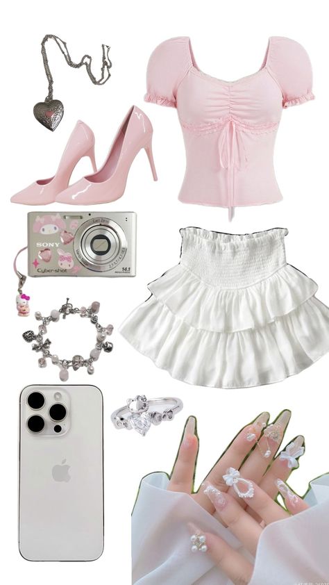 pink coquette outfits inspo #coquetteoutfit #coquettegirl #pink #aestheticpreppy #outfitinspo Pink Outfits Formal, Cutesy Outfits Pink, Cuqoutte Outfits, Coquette Soft Style Outfit, Coqquete Outfits Ideas, Coquette Outfit Ideas Aesthetic, Soft Girly Outfits, Y2k Coquette Outfits, Simple Coquette Outfits