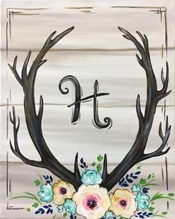 Pinots Palette Paintings, Antler Monogram, Palette Painting, Pinots Palette, Painting Parties, Wine And Canvas, Best Paint, Painting Classes, Canvas Painting Diy