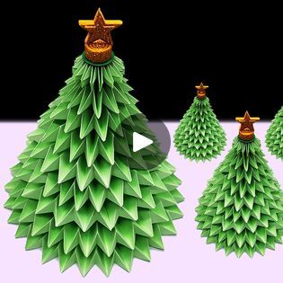 Paper Craft Christmas Tree, How To Make A Paper Christmas Tree, Folded Paper Christmas Tree, Construction Paper Christmas Tree, Christmas Tree Paper, Paper Christmas Trees, 3d Paper Christmas Tree On Wall, Christmas Tree Out Of Construction Paper, 3d Paper Christmas Tree Template