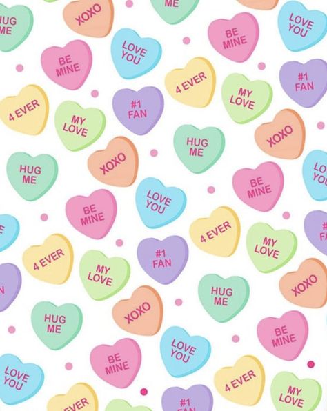 Candy Hearts Aesthetic, Baking Images, Sweets Wallpaper, Heart Sweets, Love Heart Sweets, Heart Wallpapers, Love Pink Wallpaper, Rhinestone Projects, Cup Wraps