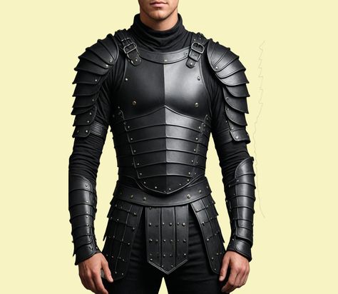 ⚔️Product Description⚔️ Elevate your medieval, cosplay, or role-playing experience with our expertly crafted leather armors. Each piece is handmade with precision and care, ensuring not only an authentic look but also durability and comfort. 🛡️Features: ** Premium Quality Leather ** Artisanal Craftsmanship **Functional and Comfortable 🏰Custom Fit: To ensure a perfect fit, please provide the following measurements when placing your order: 1-Chest Circumference 2-Waist Circumference 3-Shoulder Width 4-Belly Circumference 5-Hip Circumference 6-Weight 7-Height 8-Arm Length 🚚Return and Refund Policies: 1- Returns are only accepted if there is a manufacturing error on our side. 2- Custom Orders: Custom-made items are non-returnable unless they arrive damaged or defective. 3-Return Shipping: B Leather Armor Male, Mens Armor, Black Leather Armor, Man In Armor, Warrior Armor, Armadura Cosplay, Armor Cosplay, Futuristic Helmet, Medieval Cosplay