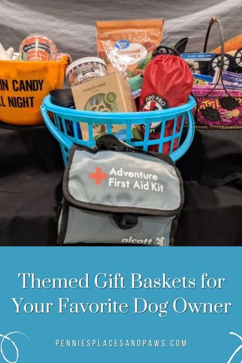 Dog Gift Basket Ideas, Doggie Gift Basket Ideas, New Puppy Gift Basket, Dog Theme Raffle Basket, New Dog Gift Basket, Dog Lover Gift Basket, Christmas Dog Baskets, Diy Dog Gifts, Silent Auction Gift Basket Ideas