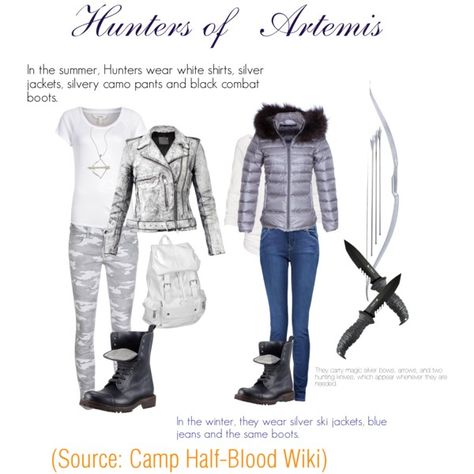 I really want to cosplay as a Hunter for my next convention! Hunter Of Artemis Outfit, Artemis Outfit, Artemis Costume, Pjo Outfits, Hunters Of Artemis, Cabin Outfit, Zoe Nightshade, Hunter Of Artemis, Percy Jackson Outfits