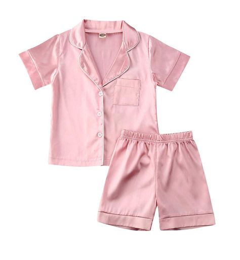 PRICES MAY VARY. Silk Satin Imported Button closure Material: Satin, luxurious, soft silky and comfortable. Fit for girls and boys Classic buttons-front pajama set for children kids girls, long sleeve button-down top and elastic long pants two pieces sleeper clothes set Simple and comfortable design fashion kids sleepwear pjs loungewear suit for 1t 2t 3t 4t 5t 6t toddler kids baby girls boys, fit for spring, autumn/fall, winter Occasion: Pajama party, sleep on it, sleeping wear, casual loungewea Silk Pajamas Shorts, Loungewear Dress, Summer Pajama Set, Pyjama Satin, Loungewear Outfits, Toddler Pajamas, Summer Pajamas, Girls Sleepwear, Silk Pajama Set