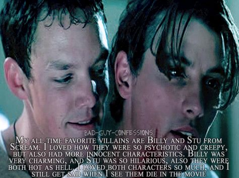 Billy Loomis No Shirt, Scream Billy Loomis Tattoo, Scream Movie Billy And Stu, Stu X Billy Scream, Billy Loomis And Stu Macher Matching Pfp, Stu X Billy Fanart, Scream Stu And Billy, Billy Loomis X Stu Macher Fanart, Scream Billy And Stu