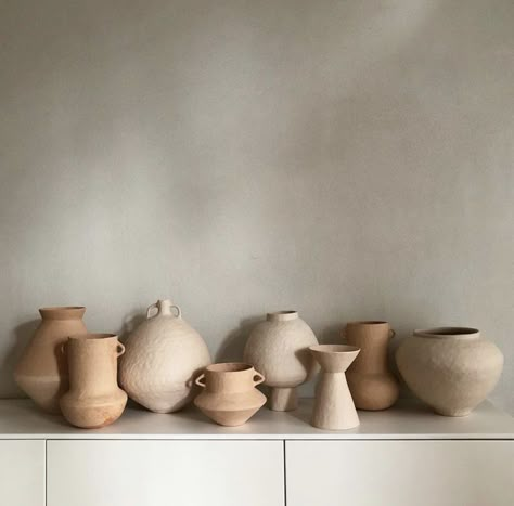 Beige Pottery, Brick Studio, Minimalism Aesthetic, Ceramics Sculpture, Contemporary Pottery, Ceramic Vessels, Home Schooling, Palette Inspiration, 24th Birthday