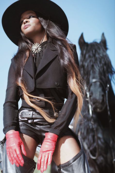 Azealia Banks, Black Cowboys, Black Cowgirl, Urban Cowboy, Looks Country, Estilo Country, Black Cowboy, Western Girl, Cowboy And Cowgirl