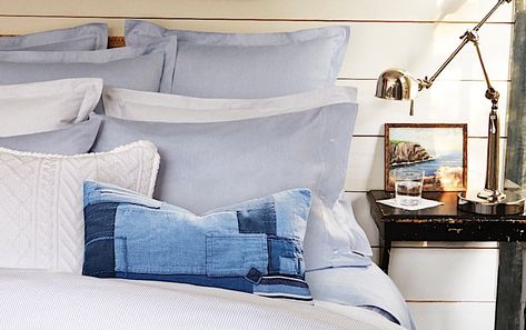 Habitually Chic® » Summer by the Sea Summer By The Sea, Ralph Lauren Nautical, Ralph Lauren Summer, Lake Cabin Decor, Wicker House, Nautical Bedding, Summer Bedroom, Beach Bedroom, Coastal Interiors