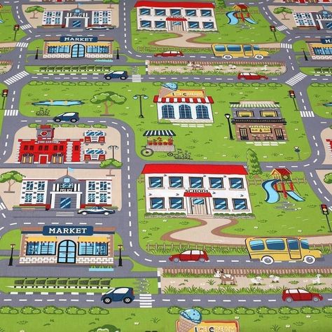 Playmat Fabric City Road Map Fabric Car Fabric by the Yard-meter Play Fabric Baby Boy Fabric Cotton Fabric for Boys & Girls Preschool Fabric - Etsy Baby Boy Fabric, Car Fabric, Map Fabric, City Road, Road Map, Fire Station, Fabric Cotton, Preschool, Boy Or Girl