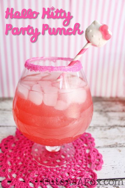 Want to wow your party guests? Make Hello Kitty Party punch and delight Hello Kitty fans young and old. Come grab the full recipe and find out where to buy Hello Kitty gummies! Hello Kitty Alcohol Drink, Hello Kitty Beach Theme Party, Hello Kitty Cafe Party Ideas, Hello Kitty Slumber Party Ideas, Simple Hello Kitty Birthday Party Ideas, Hello Kitty Themed Sleepover, Hello Kitty Birthday Party Food, Hello Kitty Food Ideas Diy, Hello Kitty Party Snacks