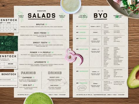 Salad Menu by Nico Guidicessi for Hype Group on Dribbble Salad Menu Design, Salad Design, Salad Menu, Grape Apple, Restaurant Menu Design, Fresh Salads, Print Designs Inspiration, How To Make Salad, Menu Restaurant