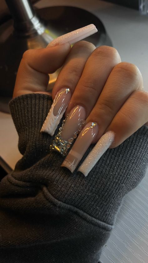 Nails set Baddie Long Acrylic Nails, Baddie Long Nails, Baddie Winter Nails, Gangsta Nails, Mafia Nails, Long Winter Nails, Gang Nails, Long Baddie Nails, Gangster Nails