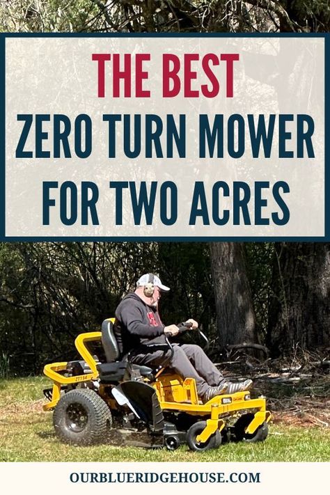 the best zero turn lawn mower for 2 acres. The benefits of a zero turn mower. Factors to consider when purchasing a lawn mower. #zeroturn #lawnmower #landscaping Best Zero Turn Mower, Zero Turn Lawn Mowers, Zero Turn Mowers, Cost To Build, Cub Cadet, Blue Ridge Mountains, Lawn Mowers, Blue Ridge, Lawn Care