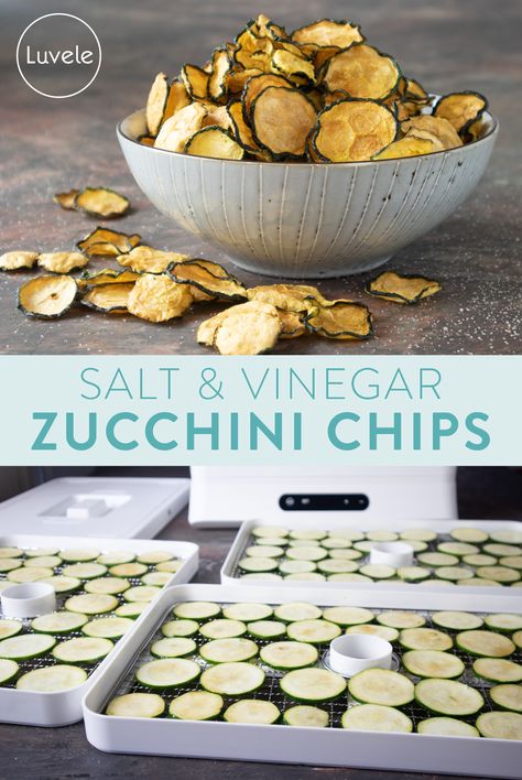 Raw dehydrated salt & vinegar zucchini chips - Luvele AU