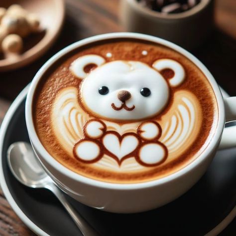 Barista Guide, Arte Del Cappuccino, Coffee Zone, Cappuccino Art, Food Sketch, Coffee World, Amazing Food Art, Christmas Scenery, Coffee And Donuts