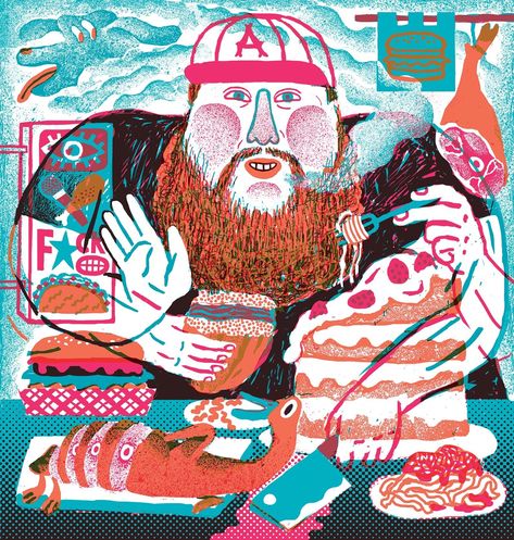 Joohee Yoon, Amber Vittoria, Action Bronson, Monochromatic Art, Sketching Techniques, Hip Hop Art, Cool Books, Animation Background, Editorial Illustration