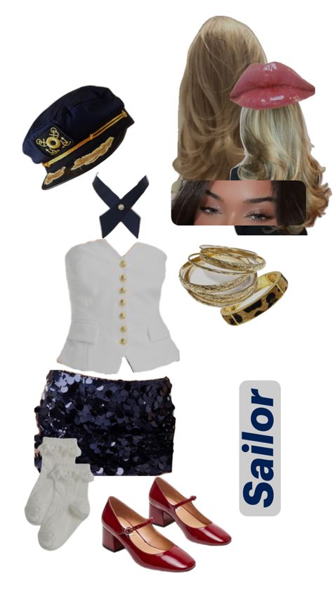 Sailor Halloween Costumes, Sailor Halloween, Halloween Fashion Outfits, Cute Group Halloween Costumes, Classy Halloween Costumes, Trio Halloween Costumes, Hot Halloween Outfits, Halloween Coustumes, Pretty Halloween Costumes