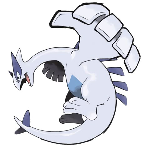 Lugia Cover Art - Pokémon HeartGold and SoulSilver Art Gallery Lugia Tattoo, Lugia Art, Psychic Pokemon, Pokémon Gold And Silver, Pokemon Heart Gold, Pokemon Lugia, Deadpool Pikachu, Pokemon Silver, Pokemon Sprites