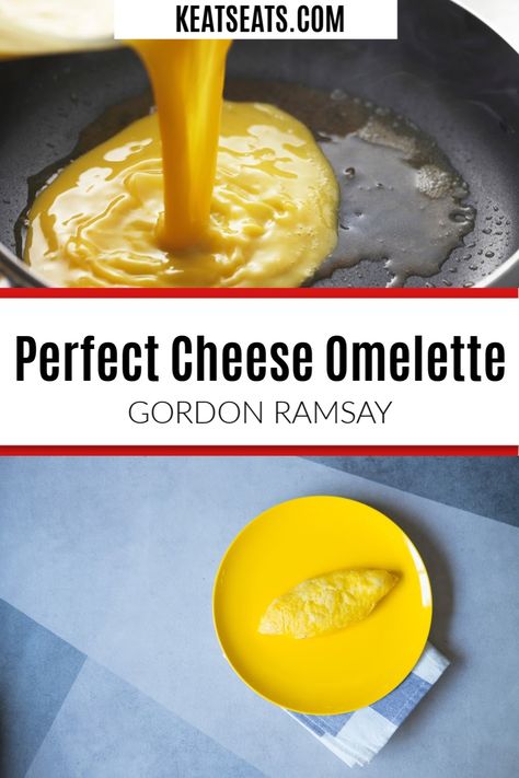 Gordon Ramsay's perfect cheese omelette breakfast recipe. A healthy breakfast recipe made from a few wholesome ingredients. This keto diet recipe is the ultimate creamy and cheesy egg omelette. Eggs, fresh cheese, and butter makes this the perfect omelette. Quick and easy breakfast recipe. #breakfast #healthybreakfast #keto #ketodiet #eggs #breakfastrecipes Omelette Recipe Breakfast, Gordon Ramsay Home Cooking, Cheese Omelette Recipe, Omelette Breakfast, Perfect Omelette, Omelette Recipe Easy, Family Favorite Recipes, Egg Omelette, Cheese Omelette