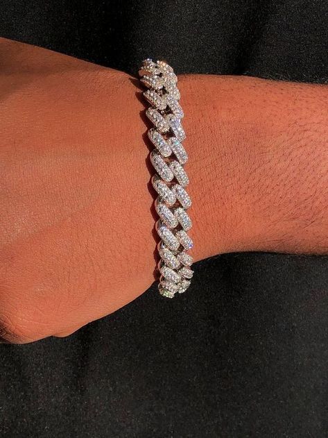 Icy Bracelet, Johnny Dang, Cuban Chain Bracelet, Real Gold Chains, Mens Diamond Bracelet, Mens Chain Bracelet, Miami Cuban Link Chain, Ankle Jewelry, Miami Cuban Link