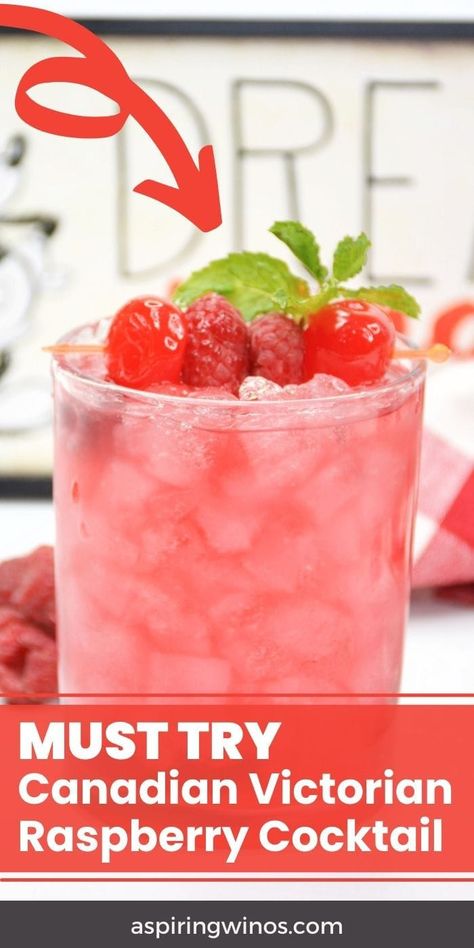 Canadian Victorian Raspberry Cocktail | Whiskey Cocktails | Maple Syrup Cocktails | Canadian Drinks | Raspberry Cocktail Recipes #CanadianVictorianRaspberryCocktail #MapleSyrupCocktails #WhiskeyCocktails #CanadianDrinks #RaspberryCocktails Canadian Cocktails, Raspberry Cocktail Recipes, Canadian Drinks, Whiskey Drinks Recipes, Canadian Recipes, Wine Cocktail Recipes, Raspberry Cocktail, Blog Success, Creative Cocktails