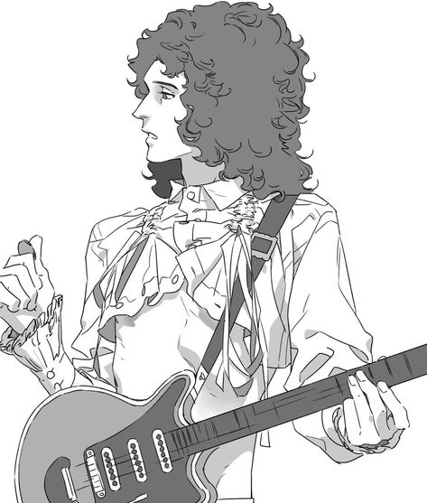 Brian May Drawing, Queen Band Drawing, Queen Band Fanart, Queen Humor, Queen Brian May, Queen Fanart, Queen Drawing, Freddy Mercury, Queen Pictures