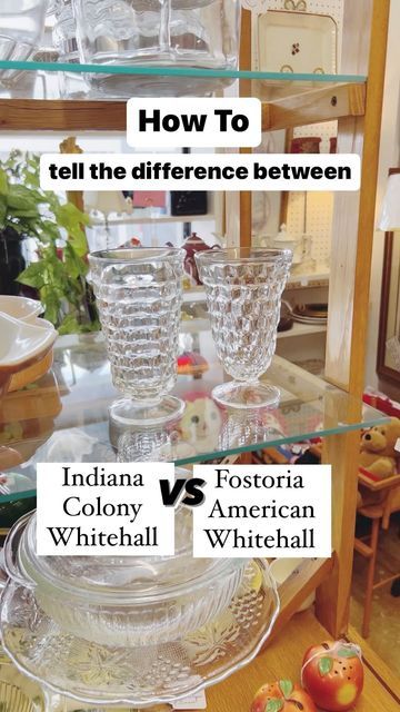 Fostoria American Glassware, Fostoria Glassware Patterns, Whitehall Glassware, Indiana Glass Vintage, American Fostoria, Fostoria Glassware, Crystal Glassware Antiques, Vintage China Patterns, Vintage Dishes Antiques