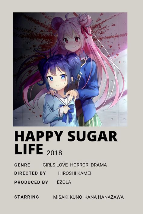 minimalist poster anime Watch Manga, Happy Sugar Life, Anime Minimalist Poster, Best Romance Anime, Japanese Animated Movies, Anime Suggestions, Animes To Watch, Anime Printables, Good Anime To Watch