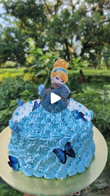 Simple Princess Cake Ideas, Cinderella Birthday Cakes, Cinderella Cake Ideas, Cinderella Cake Designs, Cinderella Cakes, Cinderella Birthday Cake, Cinderella Cake, Cinderella Birthday, Cake Decorating Videos