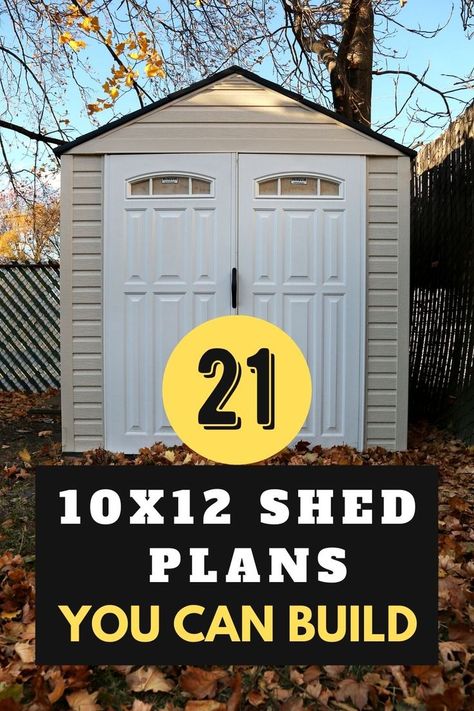 Shed building has always been somewhat of a challenge for every single DIY-er. That is why we put together these 10×12 shed plans you can build. Each shed plan has its own strengths and weaknesses. So, you should choose shed plans suitable or customize the design of shed for your situation to store items. Building Plan Drawing, 10x12 Shed, Easy Shed, 10x12 Shed Plans, Shed Building, Build Your Own Shed, Lean To Shed, Simple Shed, Building A Tiny House