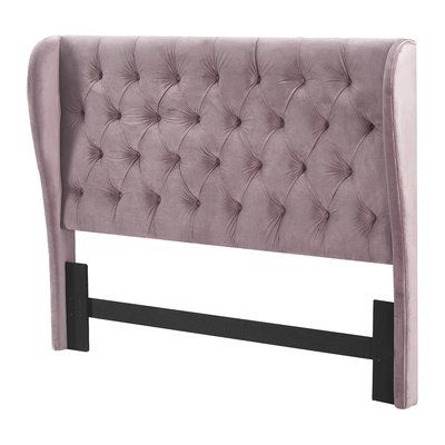 Lillian Studio Harlow Upholstered Wingback Headboard Color: Dusty Mauve, Size: King Headboard King Size, Pink Headboard, Queen Upholstered Headboard, Upholstered Headboard King, Colorful Headboard, Queen Size Headboard, Lillian August, Dusty Mauve, Wingback Headboard