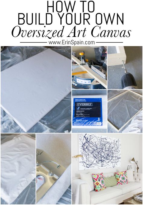 Diy Abstract Art, Diy Canvas Frame, Oversized Canvas Wall Art, Canvas Drop Cloths, Abstract Art Diy, Oversized Art, Drop Cloth, Big Art, Canva Design